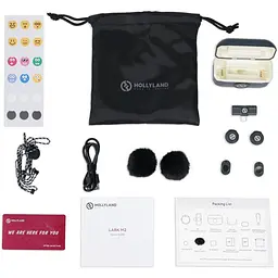 Мікрофонна радіосистема Hollyland Lark M2 Duo with USB-C RX Black [156012] - мініатюра 25