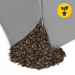 Подушка для йоги та медитації 4FIZJO Zafu кругла 32 x 20 см Grey (P-5907739315533) - мініатюра 2