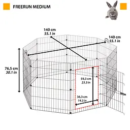 Вуличний вольєр Ferplast Freerun Medium для кроликів та морських свинок - мініатюра 2