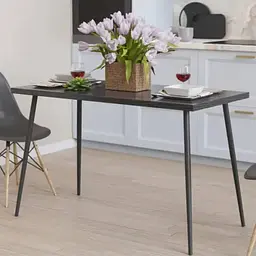 Кухонний стіл Марсель 40 Ferrum-decor 75x120x60 Чорний метал ДСП Сосна Кембра 16 мм (FRD-106754)