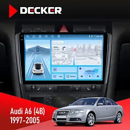 Штатна магнітола Audi A6 (4B) 1997-2005 Decker D9-010 6x128, DSP, 4G, 2K Decker (НФ-00004618)