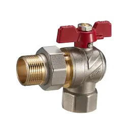 Кран з американкою кульовий Zegor FAL11 кутовий 1/2" PN40 30412