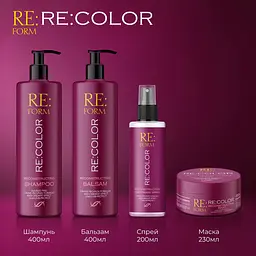 Реконструююча маска Re:form Re:color Збереження кольору і відновлення фарбованого волосся, 230 мл - мініатюра 9