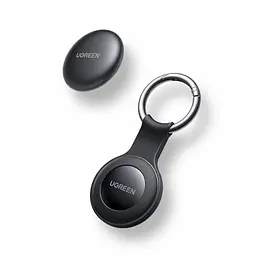 Трекер для пошуку речей UGREEN FineTrack Mini CM520 AirTag пошукова мітка Bluetooth 5.2 Apple Find My для iPhone та iPad без підтримки Android звуковий пошук 80 дБ сповіщення про залишені речі спільний доступ з iOS 17.0 або новішою можливість увімкнути сповіщення про повторне виявлення зі змінною батарейкою CR2032 чорний (60387)