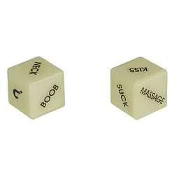 Неонові кубики Love Dice Glow In The Dark білі, 2 шт. - мініатюра 2