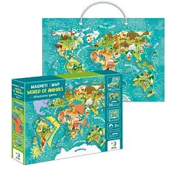 Дитяча магнітна мапа світу тварини DoDo Toys 200267, 36 елементів - мініатюра 9