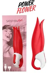 Вібратор-квітка I’MCUM для кліторальної та вагінальної стимуляції Satisfyer Power Flower Червоний (7970379617706) - мініатюра 4