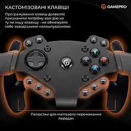 Руль и педали GamePro RW575PM с коробкой передач XBOX/PS4/PS3/PC/SWITCH - миниатюра 10