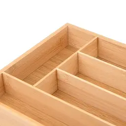 Бамбуковий лоток органайзер для столових приладів 36x26x5 см (91830001) - мініатюра 3