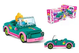 Конструктор Kids hits IBLOCK JUNIOR KH08/012/02, Дівчатка, Кабріолет, 124 дет, компл. фігур, інстр., наклейки, короб. 24x16x6