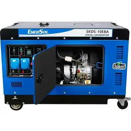 Генератор дизельний EnerSol, 230В, 1 фаза, 9/10кВт, електростартер, 230кг