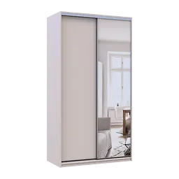 Шафа купе Doros Сіті Лайт Кашемір 1 ДСП / 1 дзеркало 120х60х225 (80736335) - мініатюра 3