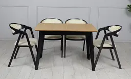 Стіл Мілан розкладний 1100/1400x700x750 чорний/Black patina - мініатюра 8