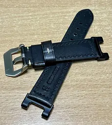 Шкіряний ремінець Primolux F001 Steel buckle для годинника Xiaomi Amazfit T-Rex (A1918)/T-Rex Pro (A2013) Black - мініатюра 4