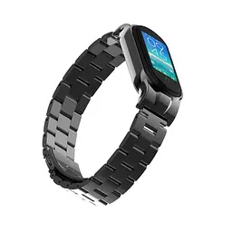 Ремінець для фітнес-браслета Boorui для Xiaomi Mi Band 5 і 6 металевий чорний - мініатюра 3