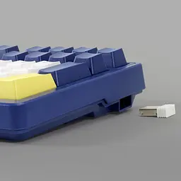 Механічна бездротова клавіатура Qisan USB Дротова клавіатура для гри Ледяно-блакитна світлодіодна клавіатура з підсвічуванням - мініатюра 5