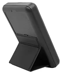 Портативна магнітна бездротова батарея 5000 mAh з підставкою XON PowerBank Magsafe Stand (YC5G2) 15W Black (5060948063142) - мініатюра 5