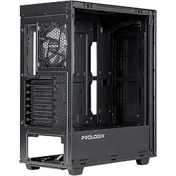 Корпус Prologix E122 Tempered Glass&Mesh Black [146857] - мініатюра 3