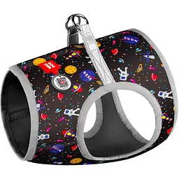 Шлея для собак WAUDOG Clothes з QR паспортом "NASA" S1 (2920)