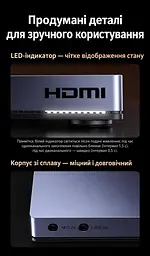 Двоканальна карта захоплення аудіо та відео UGREEN UG705 2 входи HDMI та вихід USB-C до комп’ютера 4K 60 Гц / 2K 144 Гц / 1080p 240 Гц у максимальних режимах MJPEG за недостатнього живлення потрібне додаткове живлення USB-C 5 В інтерфейс USB 3.2 Gen 2 мікрофонний та лінійний входи 3,5 мм для OBS одночасна трансляція на дві платформи через дві програми алюмінієвий корпус з вентиляційними отворами космічний сірий із чорним (35869) - мініатюра 9
