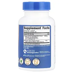 Екстракт кореня ашваганди Nutricost KSM-66 Ashwagandha Root Extract 600 мг 30 капсул - мініатюра 2
