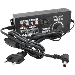 Адаптер живлення Voltronic з регулюванням 9-24V 5A, штекер 5,5 x 2,5, LED - індикація