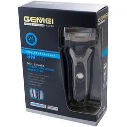 Електробритва Gemei GM-500 з потрійною системою лез чорно-срібляста (GM-500_963) - мініатюра 3