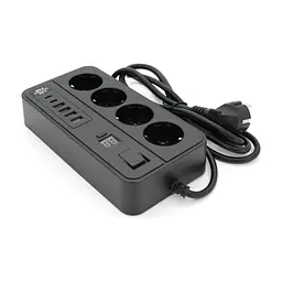 Мережевий фільтр живлення Voltronic G13H, 3000W, 4 роз, 4USB 3,2А, 2 Type-C, 2м Black (YT-G13H) - мініатюра 4