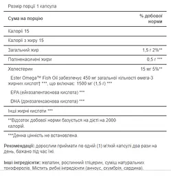 Омега-3 Puritans Pride Fish Oil Extra Strength 1500 мг (450 мг Active Omega-3) 60 softgels - мініатюра 2