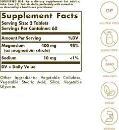 Магній Цитрат Magnesium Citrate 200 мг - 120 таблеток - мініатюра 2