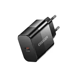 Зарядний пристрій Essager USB-C PD30W + cable USB-C to USB-C 60W black (E30JSB1-SYTT1-T) - мініатюра 4