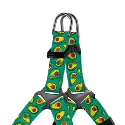 Шлея для собак дрібних порід BronzeDog Urban Fruits Авокадо XXS 24-30 см - мініатюра 2