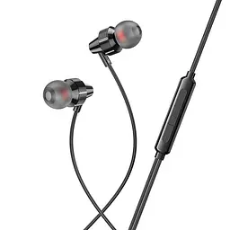 Провідні вакуумні навушники Hoco M90 Delight wired digital earphone with microphone, 3.5mm, 1.2m, black - мініатюра 2