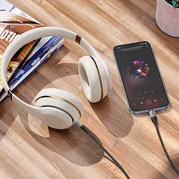 AUX кабель Hoco UPA26 Lightning to Jack 3.5 1 м чорний - мініатюра 4