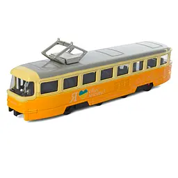 Дитяча іграшка Трамвай інерційний M5660, 18,5 см Жовтий