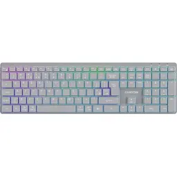 Клавіатура Canyon HKB-W11 Slim Dual Mode Wireless/Bluetooth RGB UA Grey (CNS-HBTK11G)