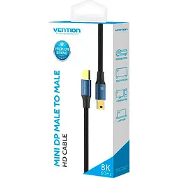 Кабель Vention Mini DisplayPort to Mini DisplayPort V1.4 2m Blue (HCGLH) [170512] - мініатюра 7