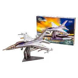 Дерев'яний 3D конструктор F16 Арт-26913, 79 деталей