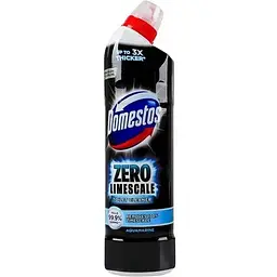 Засіб для миття унітазу DOMESTOS 750мл Zero Limescale Антиналіт і Антиіржа аквамарин