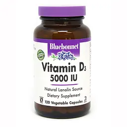 Вітаміни та мінерали Bluebonnet Nutrition Vitamin D3 5001IU, 120 вегакапсул