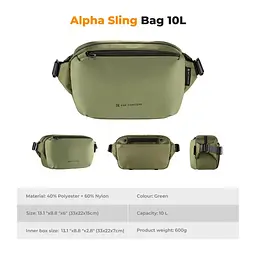 Фотосумка K&F Concept Alpha Camera Sling Bag Зелений, 10L (KF13.157V2) - мініатюра 2