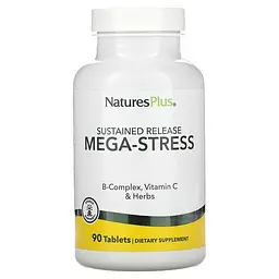 Мега-стрес, комплекс, Mega-Stress, 90 таблеток Nature's Plus vit0001772