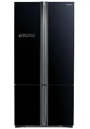 Холодильник Hitachi R-WB730 нижня морозильна камера 4 двері Ш855xВ1835xГ808 590л A++ Чорний скло (R-WB730PUC5GBK)