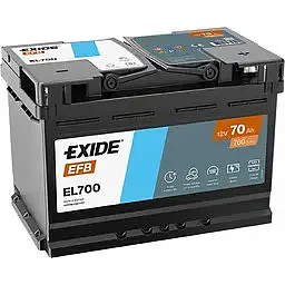 Автомобільний акумулятор EXIDE Start-Stop EFB 6СТ-70Ah АзЕ 760A (EN) EL700 - мініатюра 2