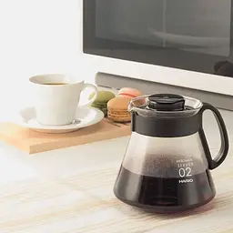 Заварник для пуровера Hario V60 02, прозорий (XVD-60B) - мініатюра 3