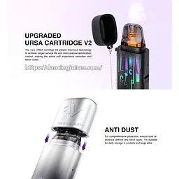 Под-система Lost Vape Ursa Cap Pod 1000mAh 2.5ml Kit Pink Carnival (17446) - мініатюра 4