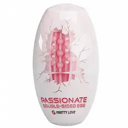 Мастурбатор яйце Pretty Love Passionate Double Sided Egg рожевий - мініатюра 11