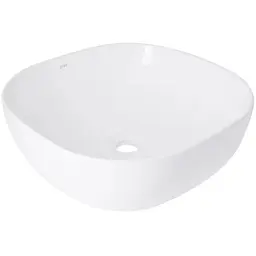 Раковина Qtap Kolibri 400х400х140 мм, White, квадратна, без донного клапана QT10116303W