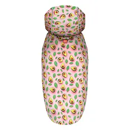 Дощовик-накидка з капюшоном для собак WAUDOG Clothes, малюнок "Авокадо на рожевому", M, А 40-43 см, B 52-62 см, С 33-42 см - мініатюра 3