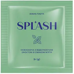 Зубна паста Splash мініатюра освіжаюча з відбілюючим ефектом зі смаком м'яти